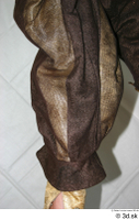  Photos Medieval Woman in brown dress 1 brown dress hand historical Clothing medieval sleeve 0007.jpg